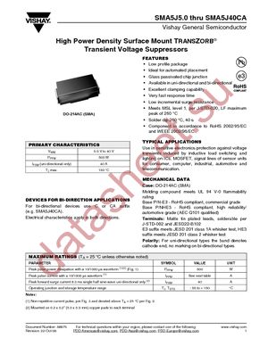 SMA5J10CAHE3/61 datasheet  